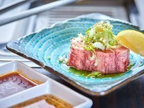 Wagyu Yakiniku Horumon Aigo_Thick-cut Beef Tongue (1slice) - a rare part that was purchased by its own route