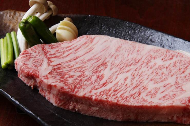 Enjoy beautifully marbled Hidagyu, Japan's best beef for steak.