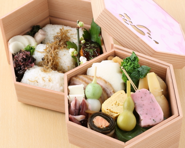 The bento set lunch at this Japanese restaurant is a lavish six