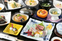 Japanese Cuisine Ryotei Kadomatsu_[Kisetsu no honkaku Kaiseki course] A numbers of dishes to taste the delicious seasonal flavors 