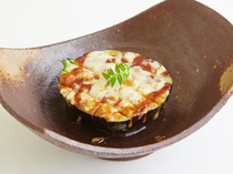 Ginnan_Cheese and miso-glazed Western eggplant