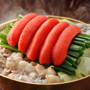 Tsukiji Fukutake Main Branch_Motsu Nabe (hot pot stew containing offal) with "Kanefuku"-brand Pollack Roe.