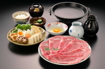 Ningyocho Imahan_[Sukiyaki (hot pot stew)] Enjoy with our secret warishita sauce (made with soy sauce, mirin, and sugar).