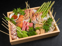 Kushitei JR HAKATA CITY branch_[Various Ingredients] Our chef elaborates them into exquisite dishes. 