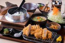 Kagoshima Kurokatsu-tei_[Kurokatsu-tei Lunch] Enjoy both the fillet and loin.