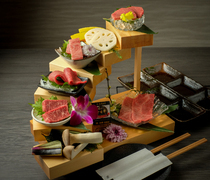 Miyazaki Beef Yakiniku Matsushin_Meat Stairway to Heaven Assortment with 5 Kinds of Carefully Selected Meats - A luxurious course that gathers only rare cuts