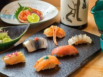 Sushi Urayama Meieki_Joganji Temple - One of the signature meals, allowing you to fully enjoy the high-quality fish of each season. A course recommended for anniversaries.