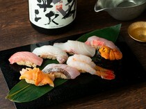Sushiya Shinkichi Shinbashi Branch_8 pieces Assortment - Recommended nigiri with miso soup