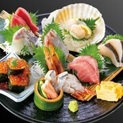 Jizakanaya Hamamatsucho Branch_5 Variety Sashimi Assortment (for 1 person) - A gorgeous dish of seasonal fish from all over Japan