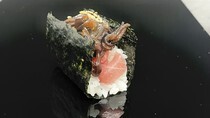 Ryuzushi_Hand-rolled Sushi with Kikurage Mushroom and Medium Fatty Tuna - The new sense of plump texture is irresistible.