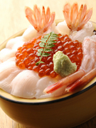 Sushi Ko_Shrimp, Scallop and Salmon Roe Donburi (rice bowl)