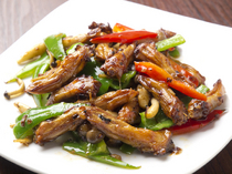Taiwanese and Chinese Restaurant Kokien_Duck tongue boiled in the restaurant-made XO sauce.