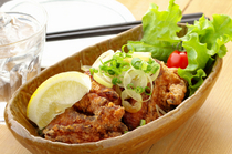 Katsu Shimokitazawa_We use the freshest chicken breast daily in our 'Oyama Chicken Kara-Age (deep-fried )'.