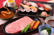 Honkaku Edomae Zushi Matsuki Sushi_[Hida Beef Kaiseki (banquet cuisine) Course] Our proud Hida beef steak and sushi will satisfy even gourmets.