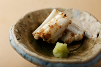 Sushi Iwase_The "Steamed Conger Eel" is grilled so it's savory on the outside and rare on the inside.
