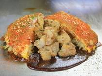 Teppanyaki & Okonomiyaki Denko Sekka Imabari Branch_The extra-spicy sauce in the King of Rookie has a big impact!