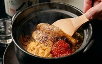 Azabujuban Shimoi_Seasoned Rice with Rosy Seabass, Sea Urchin, and Salmon Roe