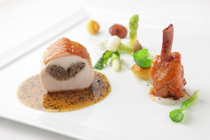 Kobe Kitano Hotel French Restaurant Ash_Tamba Free Range Chicken Panache with Exquisite Organic Vegetables