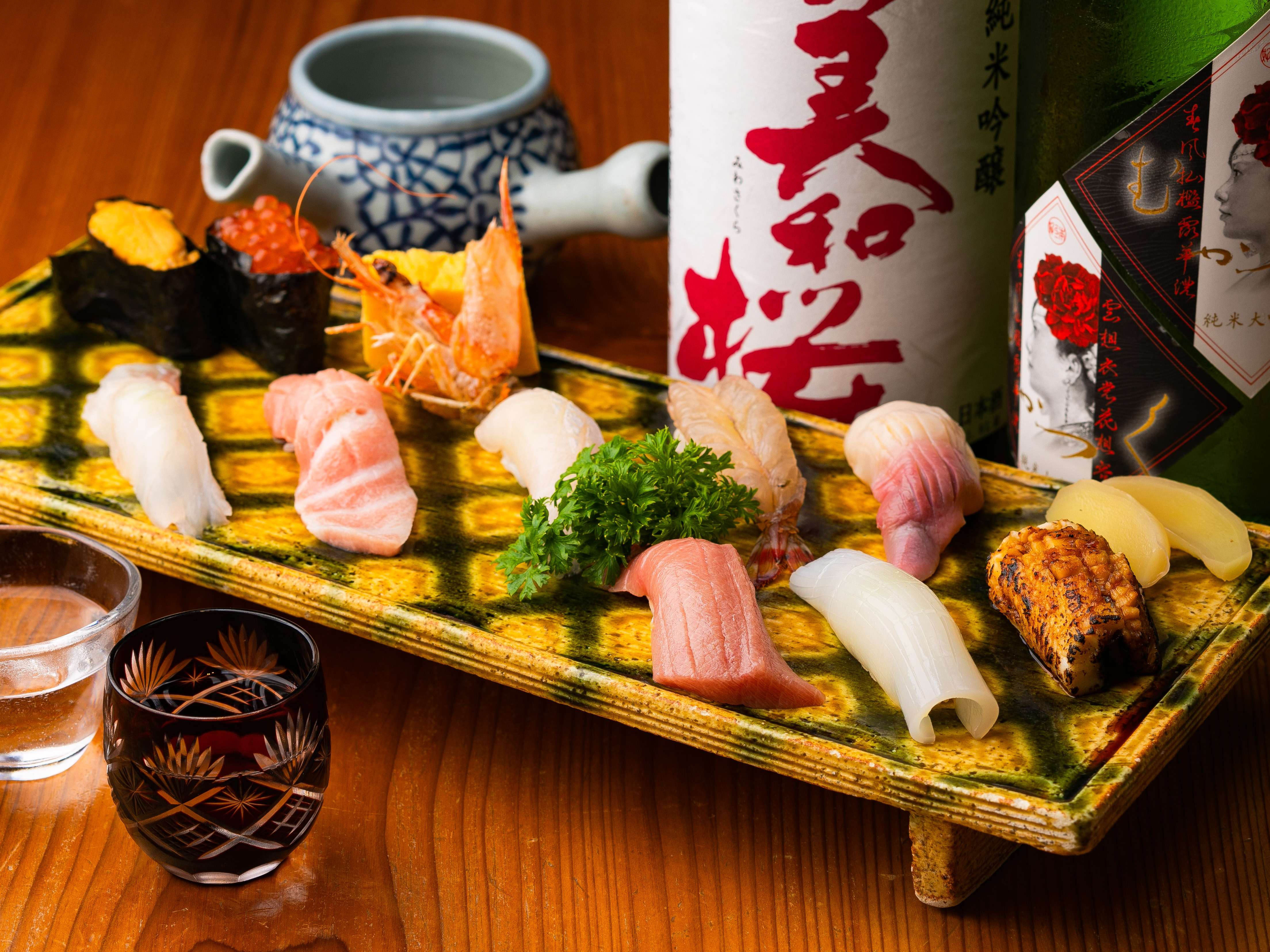 Seto Sushi Kappo AKISARYO_[Highest-Grade Sushi (10 Pieces)] Fully enjoy high-end seasonal toppings.