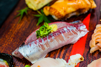 Sushi Dai_Horse Mackerel - Horse mackerel from Kagoshima, slightly fatty and delicious