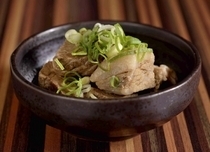 Okonomiyaki Kiji Shinagawa_Sujipon (stewed beef tendon ) - Beef tendon, stewed for 8 hours. This dish goes well with sake.