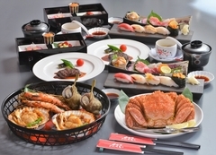 Hakodate Seafood Izakaya Uomasa Goryokaku Main branch_[Ideal for entertaining your clients] Premium Banquet Course with Hairy Crab