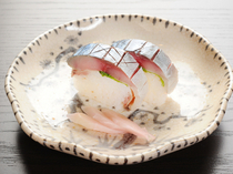 Gion Sato_Saba (mackerel) Sushi - satisfying flavor and volume