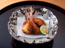 Hishinuma - Japanese cuisine_Deep fried pufferfish - Makes its appearance in our pufferfish courses and seasonal courses