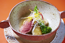 Nuji_Cooked in low heat to bring out the concentrated flavor - "Italian Eshima duck and small potatoes boiled with vegetables"