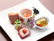 Kako Usui_A colorful assortment of seasonal vegetables: Sakizuke (appetizer course)