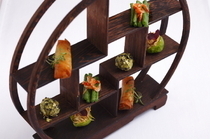Chi-Fu_Bean-themed delicacies on a ferris wheel-like plate - "Appetizer assortment"