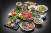 Oniku Shoan Harubina_The "Harubina Course (Night)," a collection of colorful cuisine to delight all five senses