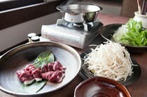 Fujino_Kawachi Duck Hot Pot - Rich flavor. Kawachi Duck is known for its tender meat without any unpleasant odor.