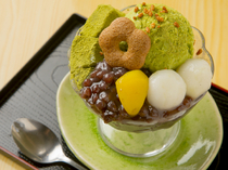 Creative Japanese Confectionery Studio BASHOAN_[Matcha Parfait] Enjoy the mild sweet taste of adzuki bean from Tokachi and matcha green tea ice cream.