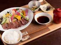 Yufuin Sansyorou_[Bungo Beef Steak Lunch] - For those who want to eat a lot of meat!