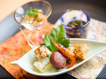 Japanese Cuisine Matsumae_Three-Assorted Small Appetizer Dishes