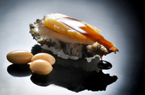 Sushi Kappo Kakihachi_[Simmered Abalone Ofuna-Style] Tenderly simmered with soy beans.
