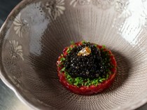 Migakishow Nagayama_Wagyu Rib Cap Tartar Steak - along with caviar. Enjoy the flavor changes.