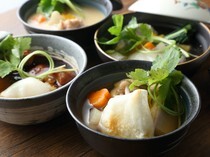 Healthy Home Cooking & Zoni Bar [Zen]_Zoni - Local rice cake soup is available on a monthly basis