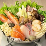Sakanaya Menoji Umeda Branch_Sushi, Wagyu & Seafood Shabu-shabu - 5,980 JPY with all-you-can-drink.