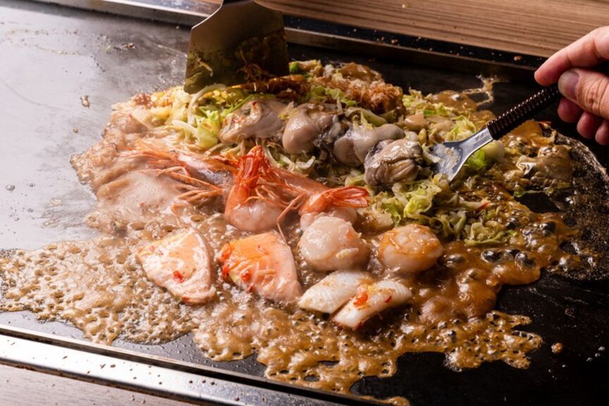 Hokkai Monja × Teppanyaki KIBORI Shinjuku_Cuisine