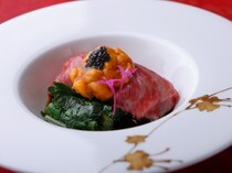 Manjuen_Wagyu Beef Sirloin and Fried Greens - is a superb collaboration of black beef and Cantonese.