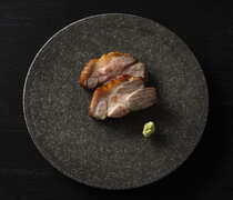 Chatei_Barbequed Pork with Shizuoka Wasabi - Savory grilled pork roasted over charcoal with wasabi in an elegant way.
