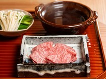 Shintomicho Maruyasu_One-person Hotpot: Kuroge Wagyu Beef Dashi-shabu - Enjoy the luxury of a solo hotpot. It's refreshing and delicious.