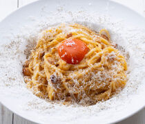 Trattoria&Pizzeria&BAR LOGIC Nagano_Spaghetti Carbonara 'Angelo' with Parmigiano-Reggiano