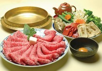 Sennaritei Kyara_Prime marbled Omi beef Sukiyaki