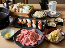 Shabu-shabu & Sushi Hassan_All-you-can-eat Matsusaka Beef Sukiyaki / Sushi - You can eat the finest Matsusaka beef with all-you-can-eat.