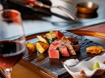 Miyazaki Ozaki Beef Washoku Teppanyaki Gin Umeda Hilton Plaza West_Ozaki Beef Steak - Rich and packed with meat juices. Enjoy the flavors of the actual ingredients.