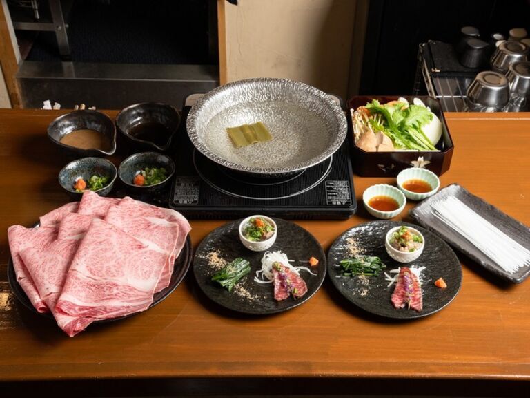 Sukiyaki to shun no syokuzai Kitashinchi Nakatani_Cuisine