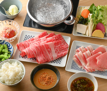 Hitori Shabu Shabu Nanadaime Matsugoro_Matsugoro Course - Fully enjoy beef and pork recommended that very day.